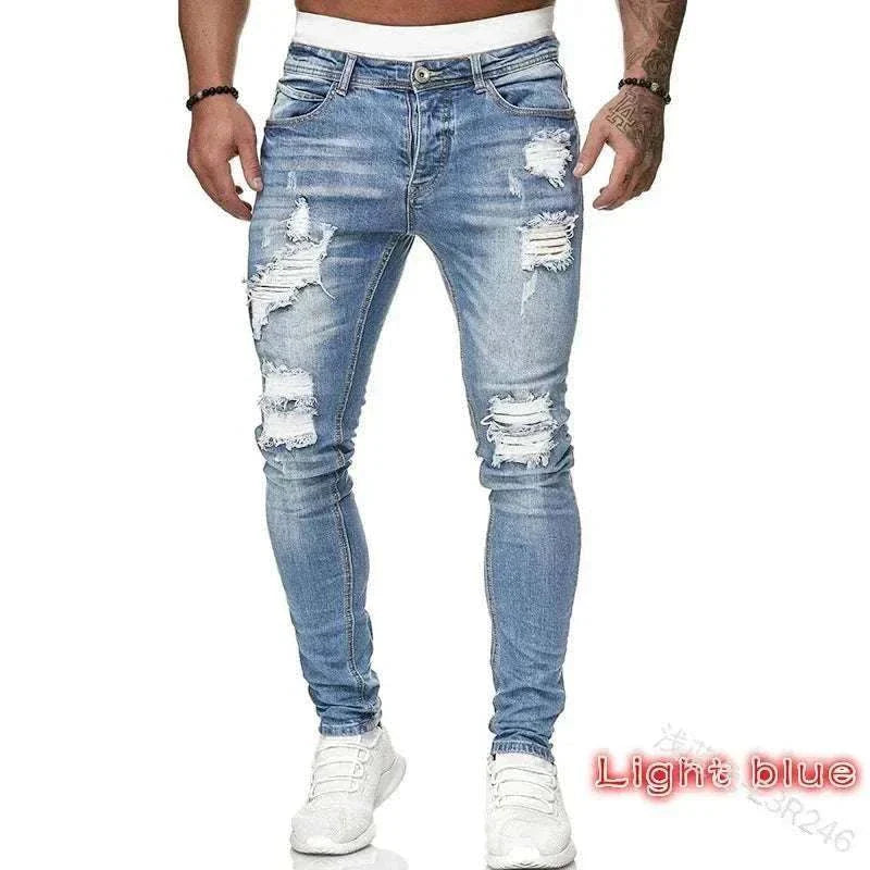 Ripped Jeans Men Stretch